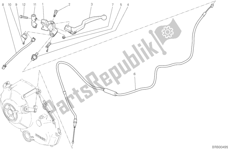 Tutte le parti per il Controllo Della Frizione del Ducati Scrambler Icon Thailand 803 2015